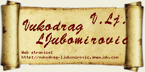 Vukodrag LJubomirović vizit kartica